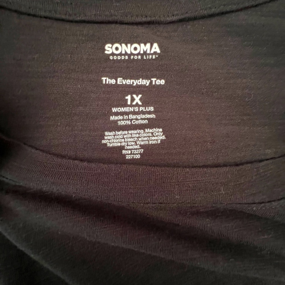Sonoma crew neck long sleeve in size 1X. 100% cotton - Picture 3 of 4